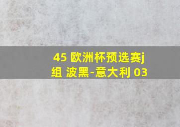 45 欧洲杯预选赛j组 波黑-意大利 03